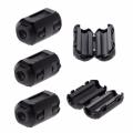 3pc Ring Core Ferrite Bead Clamp Choke Coil EMI RFI Noise Filter Clip Snap Cable. 