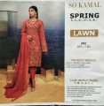 3 Pcs- Digital Printed Lawn Suit by So Kamal. 