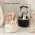 Luxury 360 Degree Rotating Makeup Brush Holders, with lid clear makeup brush organizer holder caddy,Rotating Dustproof Make Up Brushes Container with Clear Acrylic Cover,for Lipsticks, Bathroom Vanity, Dresser. 