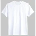 white plain basic round neck half sleeves T shirts for men's, women's & girls cotton fabric for summer wear. 