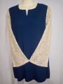 Navy blue kurti with slives. 