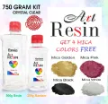 High quality Art  Resin Epoxy Kit Imported Quality Ratio 2:1 (180-300-750-1.5Kg Set) Free Powder Color. 