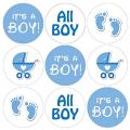 Boy Baby Shower Candy Stickers, Blue Chocolate Drops Labels - 100 Count. 
