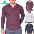 Green Home Men T-shirt Buttons Men Cotton T-shirt. 
