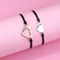 Mother Daughter Bracelets Set 2pcs Mommy And Me Matching Stainless Steel Love Heart Jewelry Gift Mother's Day Bracelet. 