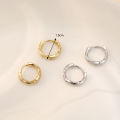 New Trendy Girl Minimalism Dangle Small Twist Circle Hoop Earrings For Women Geometric Ear Clip Fashion Jewelry Gift Mzea. 