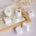 New White Gypsum Jewelry Ring Display Rack Lightweight Creative Display Box Storage Holder Photography Props. 