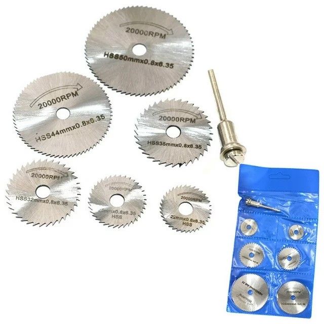 Mini Drill 6 Pieces HSS Mini Circular Saw Blades Cutting Disc