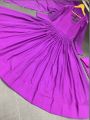 Chiffon Angrakha Purple Long Frock With Lace Dupatta Perfect For Any Special Occasion. 