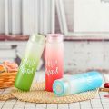 Frosted Glass Drinking Water Bottle for Boys & Girls 480ml Portable Travel Friendly - Imported Original Beautiful Bottle with Leak proof Airtight Cap Holder Strap Design. 