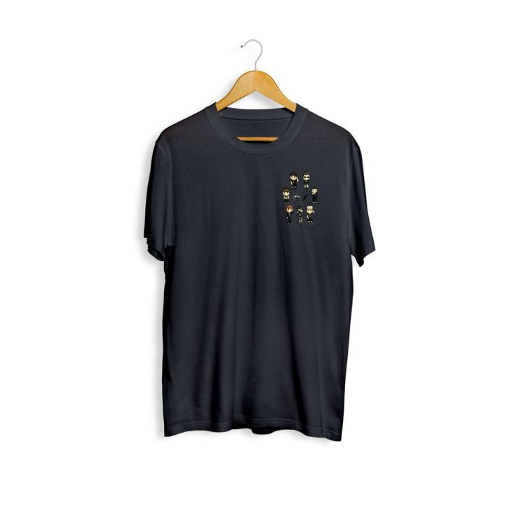 BTS Members T-Shirt - BTS Character Printed T shirt - BTS Cartoon characters T Shirt