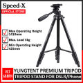 Yungteng Tripod Stand VCT680RM 4.6 feet Max Height Premium Tripod Stand for DSLR & Phones. 