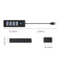 SpeedX Orico USB Hub 3.0 4 Ports Ultra High Speed Fast Data Transfer Rate USB Hub. 