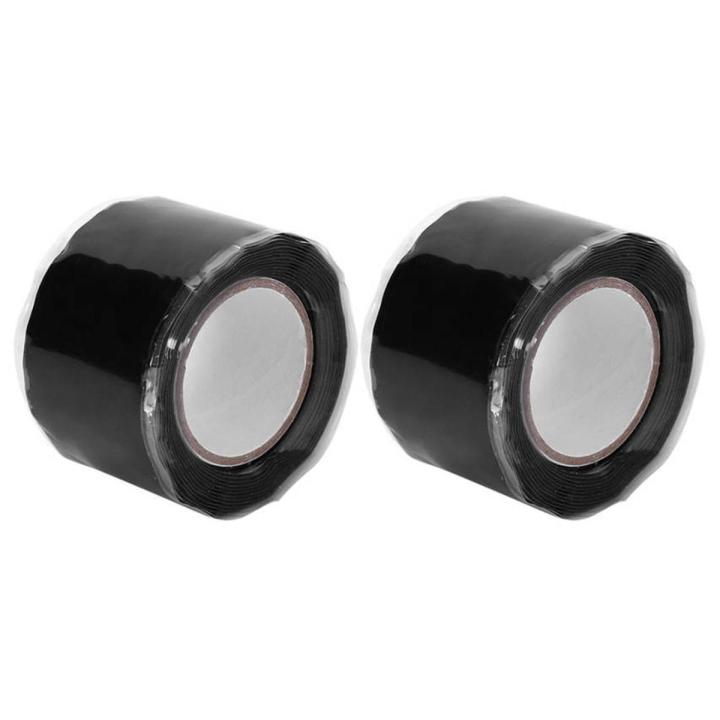 2PCS Heat Resistant Tape Self-Adhesive Silicone for Soldering Masking 1inch by 4.9ft 0.5Mil ​Thick Black