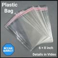 Transparent Plastic Bag Bopp Poly Self Adhesive Seal Crystal Clear Bag for Packaging. 