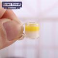 Green forest Doll House Beverage Realistic Mini Bar Dollhouse Mango Shake Drink Model. 