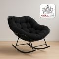 Rocking Chair, Comfortable Rocking Chair,with Iron Frame and Valvet Cushion  Home Balcony Rocking Chair Lounge Sofa Lounge Chair in The Living Room. / Mughal Star Steel Furniture.. 
