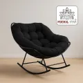 Rocking Chair, Comfortable Rocking Chair,with Iron Frame and Valvet Cushion  Home Balcony Rocking Chair Lounge Sofa Lounge Chair in The Living Room. / Mughal Star Steel Furniture.. 
