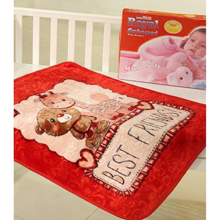 Plush Minks Royal Baby Embossed Junior Blanket baby blanket baby kambal  new born baby blanket baby gift for winter RAFIAS Collection