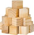 UK Bird Toys Wooden blockes for Arts and Crafts – DIY - 2 Inch Unfinished Natural Wood Blocks – 25 Pieces. 