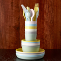 IKEA : KALAS NN : Multi Color Plastic Plates - Set of 6. 
