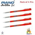 PIANO Jelflo Gel Pen - A+ Quality {Pack of 4 Pcs}. 