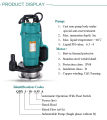 LEO QDX-1.5-32-0.75A , 750 WATT / 1 HP  HIGH PRESSURE CAST IRON SUBMERSIBLE PUMP WITH FLOAT SWITCH FOR AUTOMATIC OPERATION , EURPEON STANDARD. 