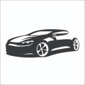 Sports Car Transport Wall Sticker Contour Line design F1 Race Car Extreme sport poster Self-adhesive Home Décor Removable. 
