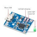 TP4056 1A Lipo Battery Charging Board Chargings Module Charger module with DIY Mini USB Port. 