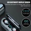 Topewon F9 Wireless Earphone IPX7 Waterproof Earbuds LED Display Built In HD Mic Headphone with 2000mAh Power. 