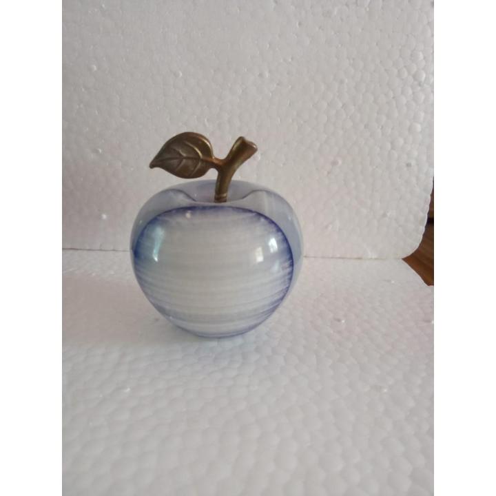 Marble and bonze material apple design paper weight