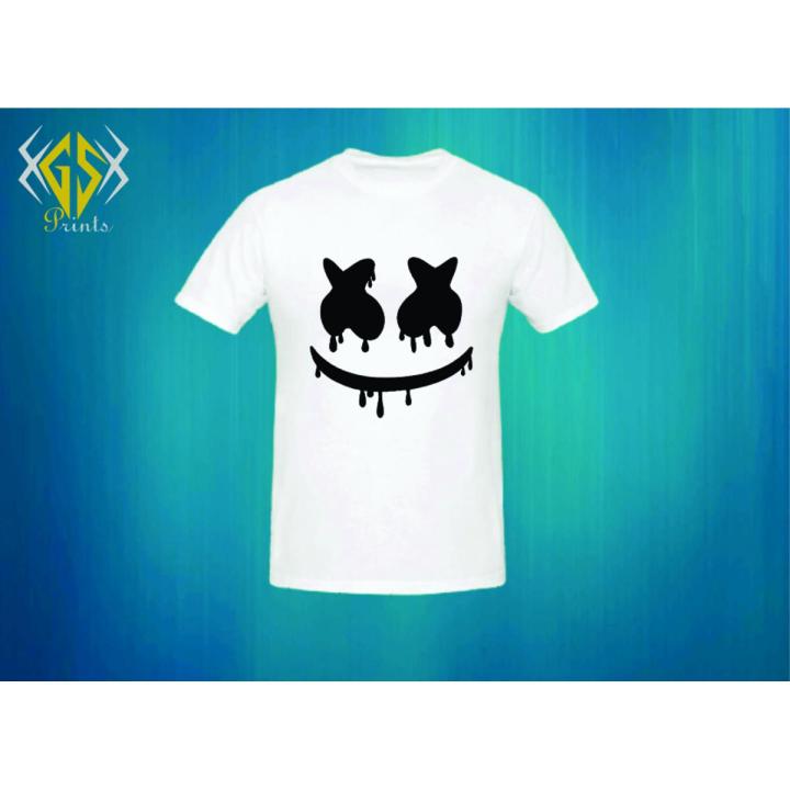 DJ Marshmello Face Printed T-shirt