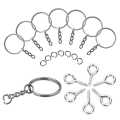 75pcs Keychain Open Jump Rings Eye Pins Jewelry Making Accessories Art Kits for DIY Epoxy Resin Key Chain Key Ring Pendants. 