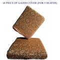 Sofa Seti Cover Set 10PC Jacquard Pure Gold Silk Chair Cover Wooden Foam Sofa Gaddi Set. 
