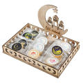 Wooden Food Tray Islamic Muslim Party Decor Ramadan Kareem Gifts. 
