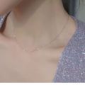 【Solo Yolo】Choker Washable !14k Gilded Ultra-Fine Necklace Naked Women Simple Silver Clavicle Chain choker Neck. 
