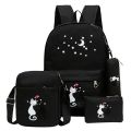 4pcs backpack Children School Bags For Girls Boys Canvas SchoolBag Fashion Kids Backpack Teenager Rucksack Cute backpack child. 