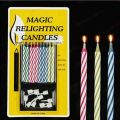 Magic Relighting Candles (Pack of 10 Candles) for Birthday & Parties,-(K.S.). 