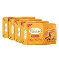 ILHAM - ALMOND & HONEY BEAUTY SOAP PREMIUM QUALITY FRAGRANT 150 GMS BEAUTY SOAP BAR SOAP  - MOISTURIZING SOAP - BUNDLE PACK OF 4 BRANDED BATH AND BODY SOAP - SKIN CARE SOAP - SKIN  SOAP - ALMOND SOAP. 