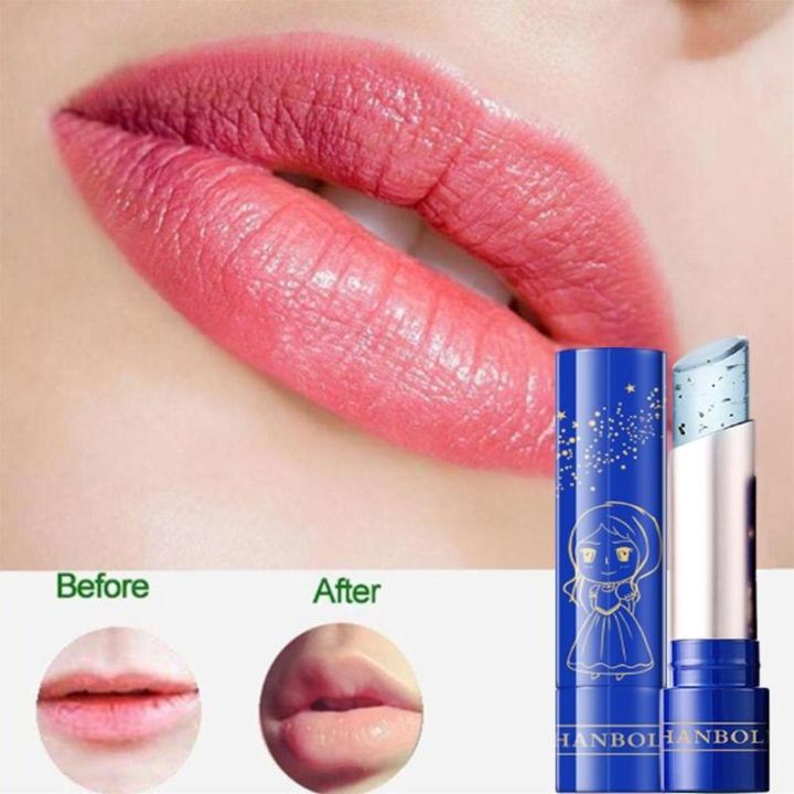 1Pcs Gold Leaf Jelly Moisturize Lipstick Makeup Temperature Color Change Lip Balm Long-Lasting Nourish Lips Care