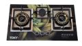 TOKYO TK-4G Premium Brass Burner Gas Hob with Tempered Glass Surface, Auto Ignition (NG/LPG) & 1-Year Warranty. 