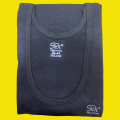 Pack Of 2 Mens Black Branded Vest Black Cotton ( Banyan ) For Gents. 