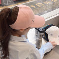 Solid Color P Letter Women Baseball Cap Summer Empty Top Sun Hat Casual Sports Girls Ponytail Caps. 