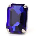 10pcs Rectangle Sew on Rhinestone, DIY Artificial Colorful Crystal Claw Rhinestone Glitter Stones Clothes Dress Craft Garments Accessories. 