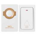 Wireless MP3 Doorbell Set Self-powered Remote Button + Receiver US Plug 100-240V. 