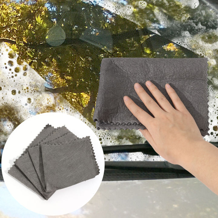 Magic Glass Wiping Rags Multifunction Microfiber Thin Windows Mirror Cleaning Cloths Home Car Washing Towel Kitchen Bathroom Clean Tools 1Pcs