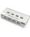 USB Printer Auto Sharing Switch 4 Port - Silver. 