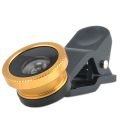 Camera Clip-on Lens Kit  3-in-1 Universal Smartphone 180 degree Fisheye Lens 0.67X Wide Angle Macro Lens. 