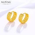 Wholesale --- 24 K Pure Gold Plated Twists Hoop Earrings for Women Fashion Jewelry. 