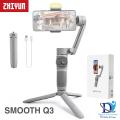 ZHIYUN SMOOTH Q3 & CINEPEER CQ5 - Smartphones Gimbal 3-Axis Flexible Phone Handheld Stabilizer with Fill Light for Android / IOS and And Every Smartphone (Official). 